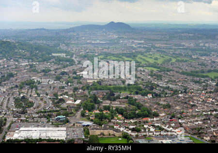 Aerial view of the Corstorphine area and west of Edinburgh. Stock Photo