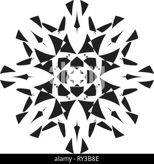Arabesque pseudo tridimensional shield star on transparent background arabesque graphic design Stock Vector