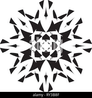 Arabesque pseudo tridimensional shield star on transparent background arabesque graphic design Stock Vector