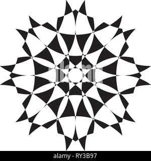 Arabesque pseudo tridimensional shield star on transparent background arabesque graphic design Stock Vector