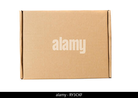 closed cardboard box Stock Photo