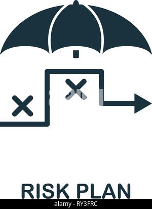 Risk Plan icon. Creative element design from risk management icons collection. Pixel perfect Risk Plan icon for web design, apps, software, print Stock Vector