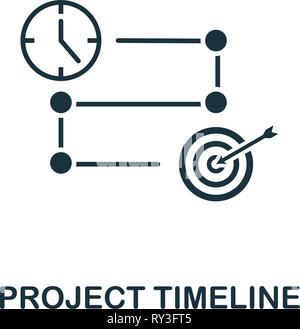 Project Timeline icon. Creative element design from risk management icons collection. Pixel perfect Project Timeline icon for web design, apps Stock Vector