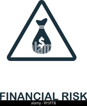 Financial Risk icon. Creative element design from risk management icons collection. Pixel perfect Financial Risk icon for web design, apps, software Stock Vector