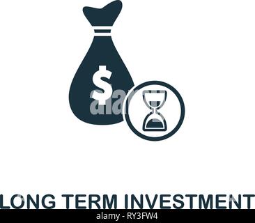 Long Term Investment icon. Creative element design from risk management icons collection. Pixel perfect Long Term Investment icon for web design, apps Stock Vector