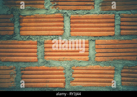Texture of the wall was constructed by brick. Can be used for background construction or architectural articles. Stock Photo
