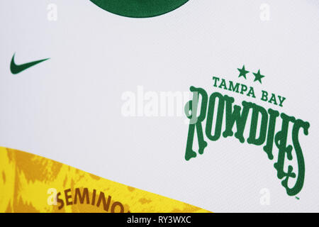 Close up of Tampa Bay Rowdies Away jersey Stock Photo - Alamy