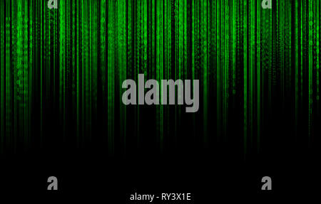 Digital data binary code technology matrix background, data flood conectivity futuristic binary code programming in cyber space, data technology conce Stock Photo
