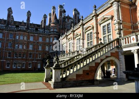 Royal Holloway University of London Founder's building,SOUTH QUADRANGLE Stock Photo