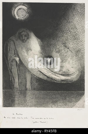 The Buddha, 1895. Odilon Redon (French, 1840-1916). Lithograph Stock Photo