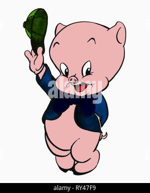 PORKY PIG, BUGS BUNNY, 1947 Stock Photo