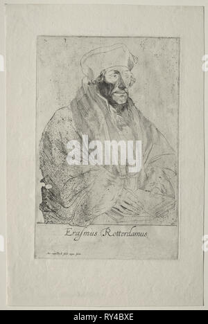 Desiderius Erasmus of Rotterdam. Anthony van Dyck (Flemish, 1599-1641). Etching Stock Photo