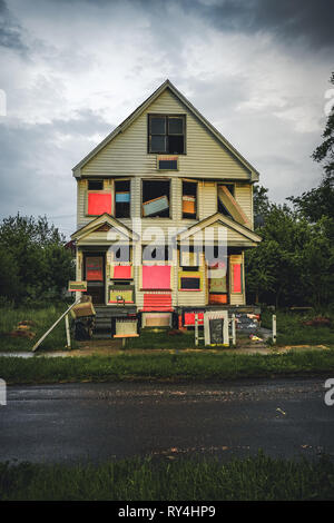 DETROIT, USA - March 07, 2019: The Heidelberg Project in Detroit, Michigan, USA.The Heidelberg Project is an outdoor art project in Detroit, Michigan Stock Photo