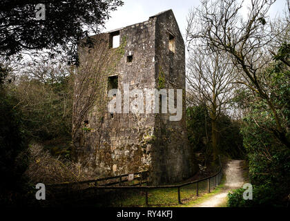 disused mining pump house st austell china clay museum Stock Photo