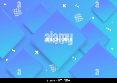 Paper cut abstract 3d web trendy background Stock Vector