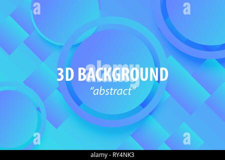 Paper cut abstract 3d web trendy background Stock Vector