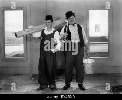 LAUREL,HARDY, THE FINISHING TOUCH, 1928 Stock Photo