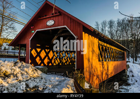 Creamery Covered Bridge   Brattleboro, Vermont, USA Stock Photo