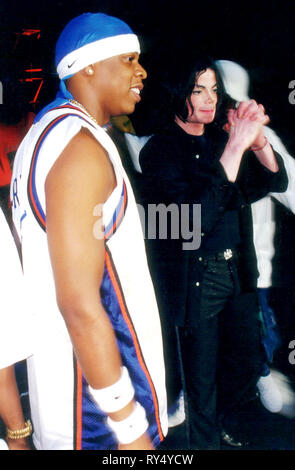 Jay-Z & Michael Jackson attend Hot 97's Summer Jam concert in at