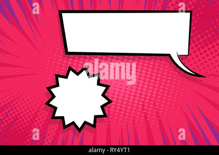 Comic book empty speech bubble Stock Vector
