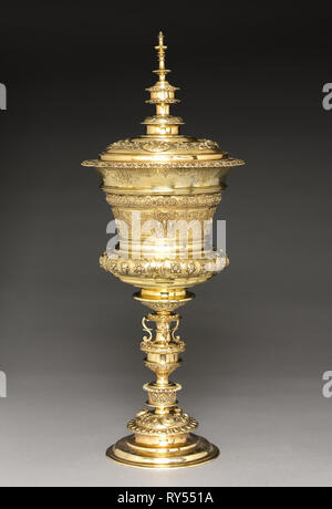 Standing Cup, mid-late 1500s. After a design by Virgilius Solis (German, 1514-1562). Gilt silver; overall: 50.8 x 20.4 cm (20 x 8 1/16 in Stock Photo
