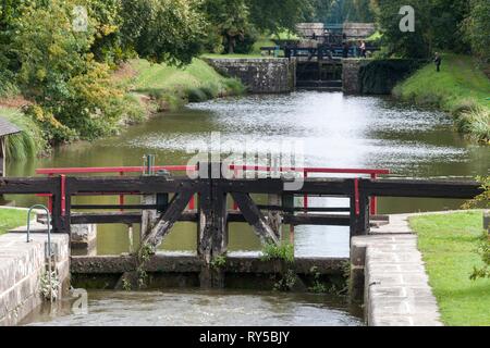 France, Ille et Vilaine, Hede Bazouges, site of the eleven locks on the Ille et Rance canal Stock Photo