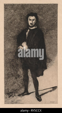 The Tragic Actor, 1866. Edouard Manet (French, 1832-1883). Etching Stock Photo