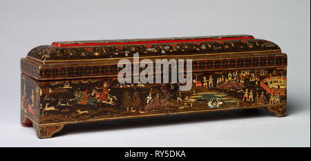 Painted Chest From Rajasthan - 19thC Painted Chest From Rajasthan - 19thC