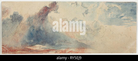 Cloud Study, 1800s. Anonymous. Watercolor Stock Photo