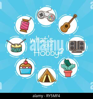 my hobby related Stock Vector