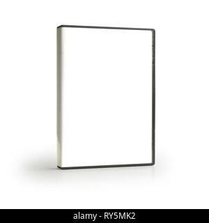 Blank DVD Case Isolated on White Background Stock Photo