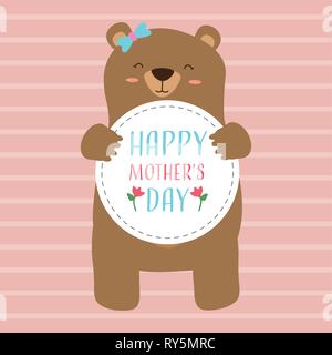 Happy Mothers Day Teddy Bear Coloring Page Stock Vector Image & Art - Alamy