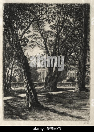 Kensington Gardens, 1859. Francis Seymour Haden (British, 1818-1910). Etching Stock Photo