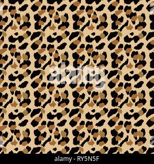 Fashionable Leopard Seamless Pattern. Stylized Spotted Leopard Skin ...