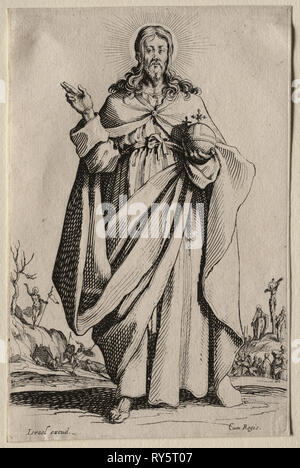 The Savior. Jacques Callot (French, 1592-1635). Etching Stock Photo