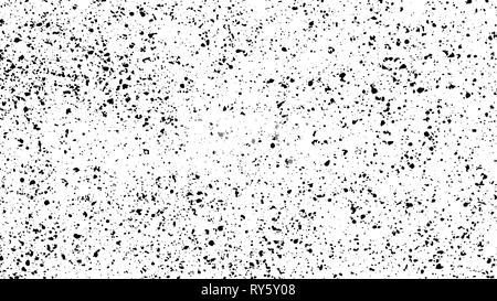 Black Grainy Texture Isolated On White Background. Distress Overlay Textured. Grunge Design Elements.  Widescreen 16 : 9. Vector Illustration, Eps 10. Stock Vector