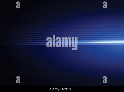 Abstract dark blue background with horizontal light and shadow wallpaper. Vector illustration Stock Vector