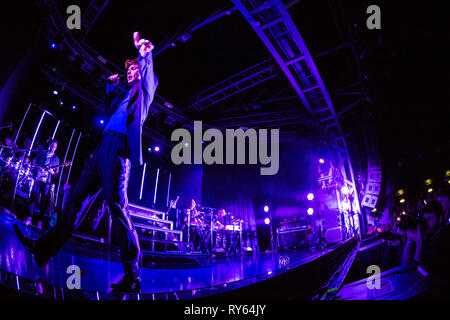 Milan, Italy. 11th Mar, 2019. The Australian pop singer-songwriter actor and Internet personality TROYE SIVAN performs live on stage at Fabrique during the 'Bloom Tour 2019' Credit: Rodolfo Sassano/Alamy Live News Stock Photo