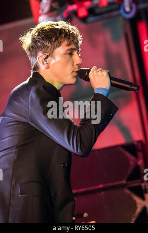 Milan, Italy. 11th Mar, 2019. The Australian pop singer-songwriter actor and Internet personality TROYE SIVAN performs live on stage at Fabrique during the 'Bloom Tour 2019' Credit: Rodolfo Sassano/Alamy Live News Stock Photo