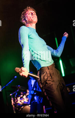 Milan, Italy. 11th Mar, 2019. The Australian pop singer-songwriter actor and Internet personality TROYE SIVAN performs live on stage at Fabrique during the 'Bloom Tour 2019' Credit: Rodolfo Sassano/Alamy Live News Stock Photo