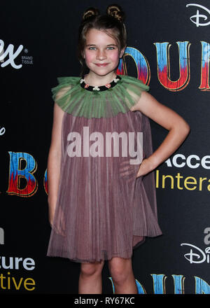 Raegan Revord attending the world premiere of 'Dumbo' at the El Capitan