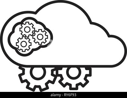 Cloud computing icon Stock Vector