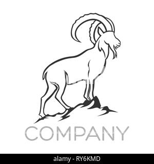 Moder goat logo Stock Photo