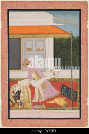 couple romantic mughal paintings