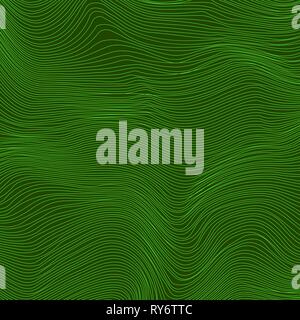 Green Wave Stripe Background. Line Textured Pattern Stock Vector