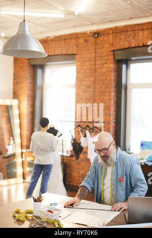 Man working in studio Stock Photo