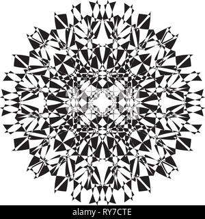 Arabesque pseudo tridimensional shield star on transparent background arabesque graphic design Stock Vector