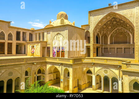 Kashan Boroujerd Historical House Courtyard Dome View Point Stock Photo