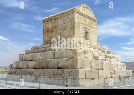 Pasargad Historical Site Tomb of Cyrus the Great Close Up Stock Photo