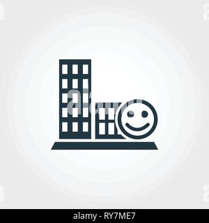 Conviviality creative icon. Monochrome style design from urbanism icons collection. Conviviality icon for web design, apps, software, print usage Stock Vector